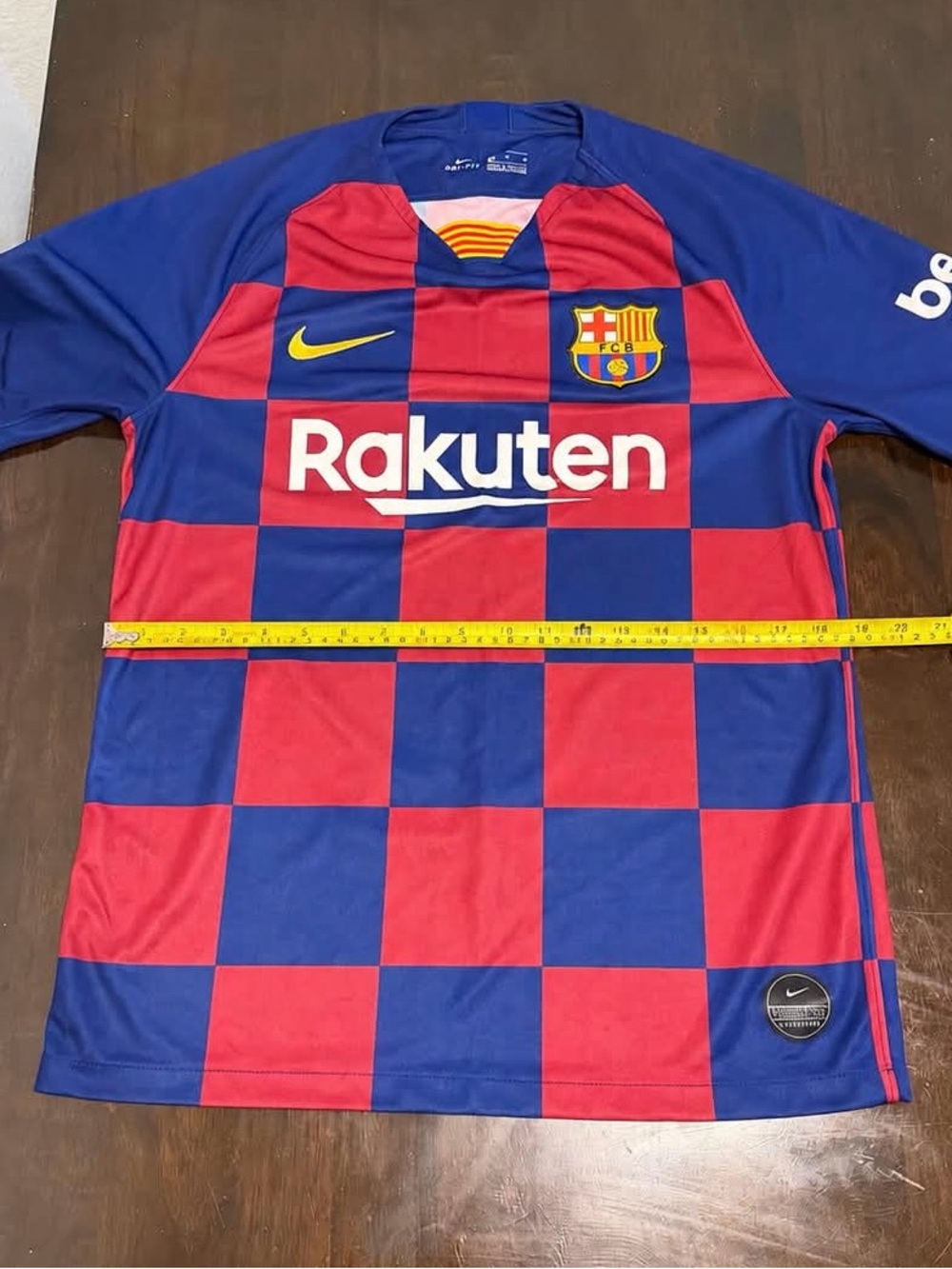 Nike FC Barcelona Checkerboard Soccer Jersey - Red & Blue